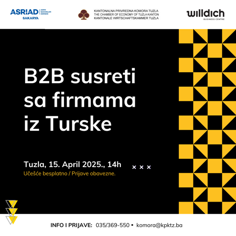 Turske kompanije dolaze u Tuzlu: B2B susreti za jačanje privredne saradnje Turske kompanije dolaze u Tuzlu: B2B susreti za jačanje privredne saradnje